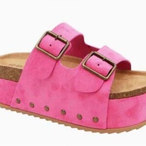 Pink Suede Women's Sandals
